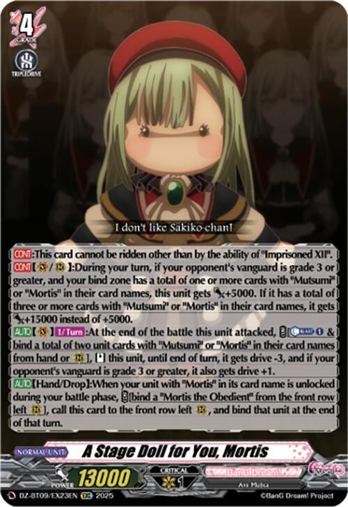 Image for A Stage Doll for You, Mortis (EXC) (DZ-BT09/EX23EN) - Cardfight Vanguard