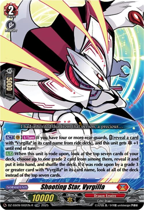 Image for Shooting Star, Vyrgilla (TDR) (DZ-SS09/002EN-R) - Cardfight Vanguard