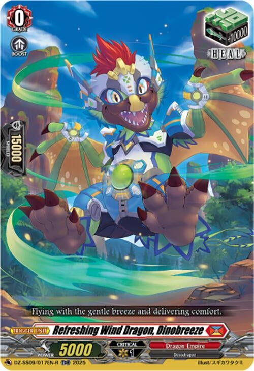 Image for Refreshing Wind Dragon, Dinobreeze (TDR) (DZ-SS09/017EN-R) - Cardfight Vanguard