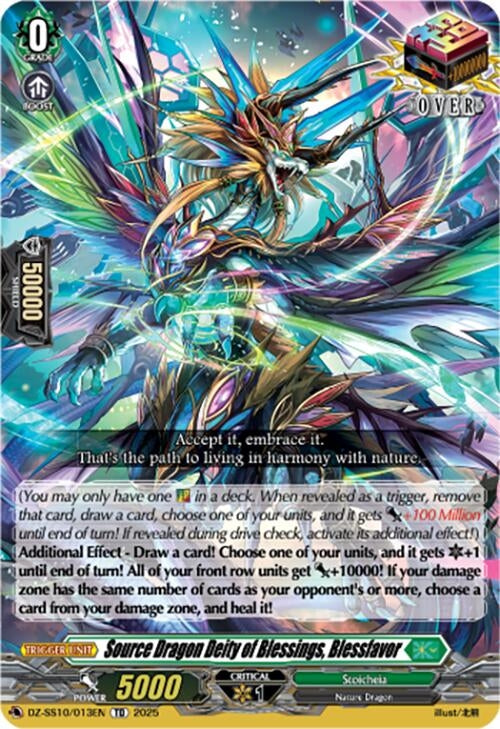 Image for Source Dragon Deity of Blessings, Blessfavor (DZ-SS10/013EN) - Cardfight Vanguard