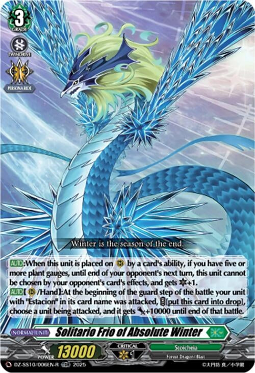 Image for Solitario Frio of Absolute Winter (TDR) (DZ-SS10/006EN-R) - Cardfight Vanguard