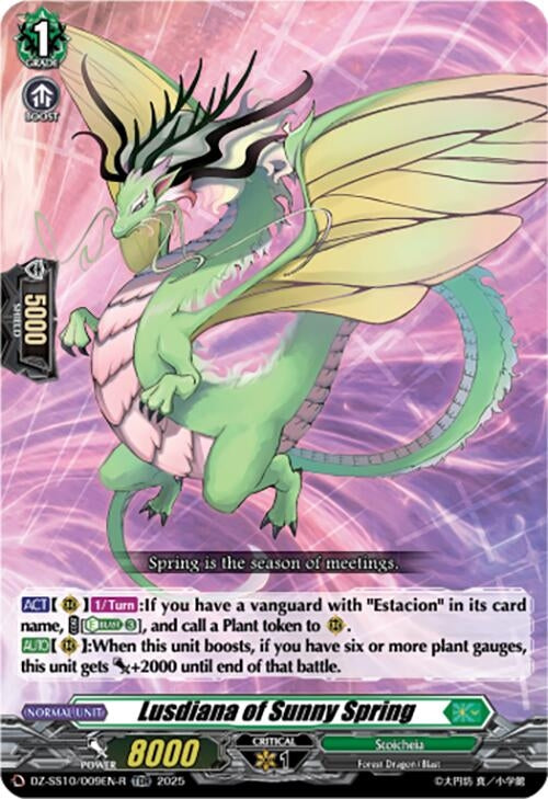 Image for Lusdiana of Sunny Spring (TDR) (DZ-SS10/009EN-R) - Cardfight Vanguard