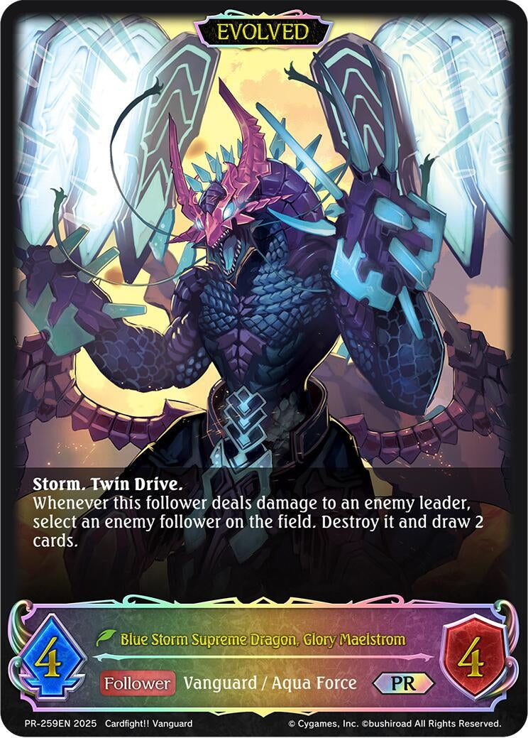 Image for Blue Storm Supreme Dragon, Glory Maelstrom (Evolved) (PR-259EN 2025) - Shadowverse: Evolve