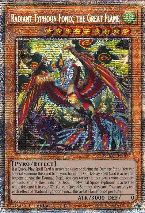 Radiant Typhoon Fonix, the Great Flame (Starlight Rare) (DOOD-EN017)