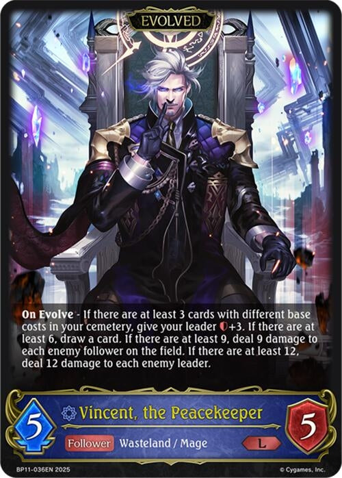 Image for Vincent, the Peacekeeper (Evolved) (BP11-036EN) - Shadowverse: Evolve