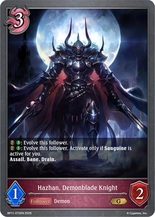 Image for Hazhan, Demonblade Knight (BP11-072EN) - Shadowverse: Evolve