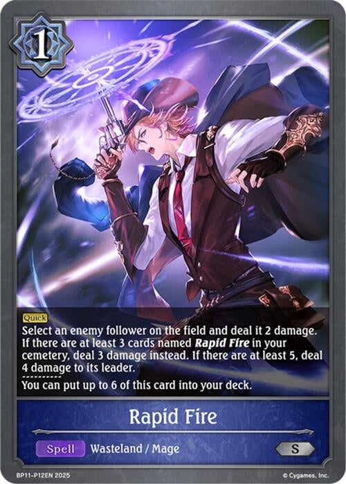 Image for Rapid Fire - P12 (Foil) (BP11-P12EN) - Shadowverse: Evolve