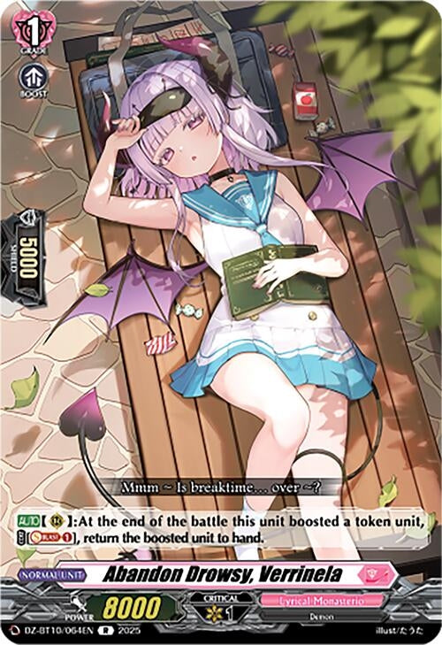 Image for Abandon Drowsy, Verrinela (DZ-BT10/064EN) - Cardfight Vanguard