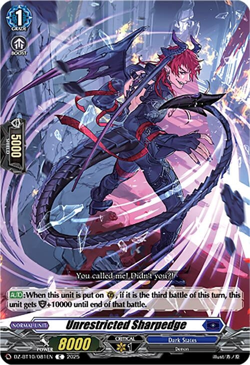Image for Unrestricted Sharpedge (DZ-BT10/081EN) - Cardfight Vanguard