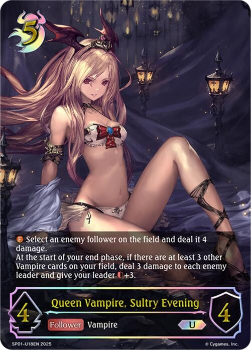 Image for Queen Vampire, Sultry Evening (U) (SP01-U18EN) - Shadowverse: Evolve