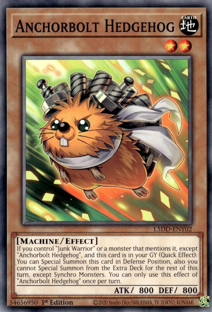 Image for Anchorbolt Hedgehog (L5DD-ENY02) - YuGiOh