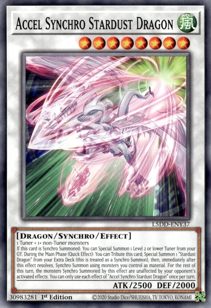 Image for Accel Synchro Stardust Dragon (L5DD-ENY37) - YuGiOh