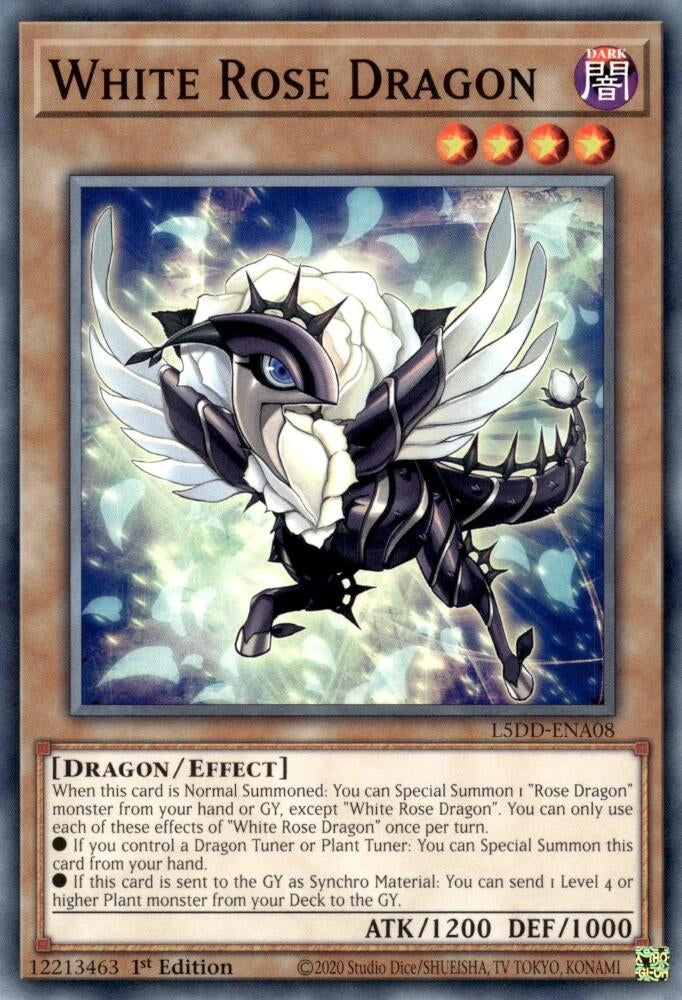 Image for White Rose Dragon (L5DD-ENA08) - YuGiOh