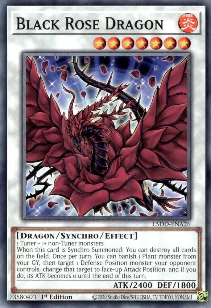 Image for Black Rose Dragon (L5DD-ENA26) - YuGiOh