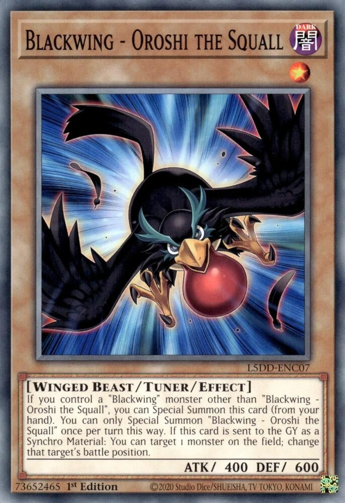 Image for Blackwing - Oroshi the Squall (L5DD-ENC07) - YuGiOh