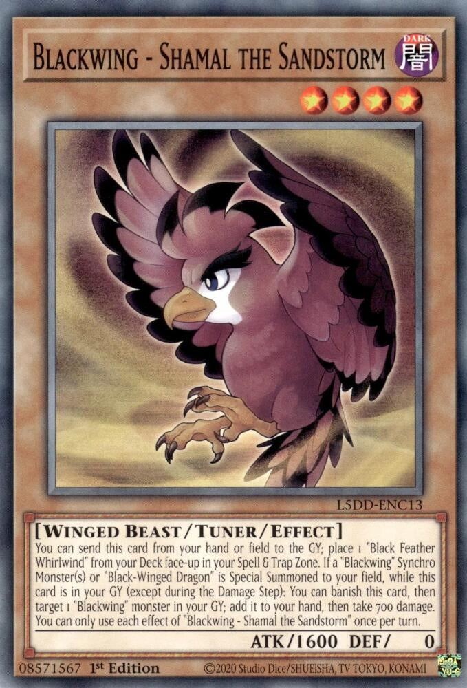 Image for Blackwing - Shamal the Sandstorm (L5DD-ENC13) - YuGiOh
