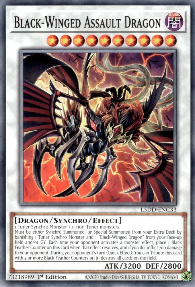 Image for Black-Winged Assault Dragon (L5DD-ENC33) - YuGiOh