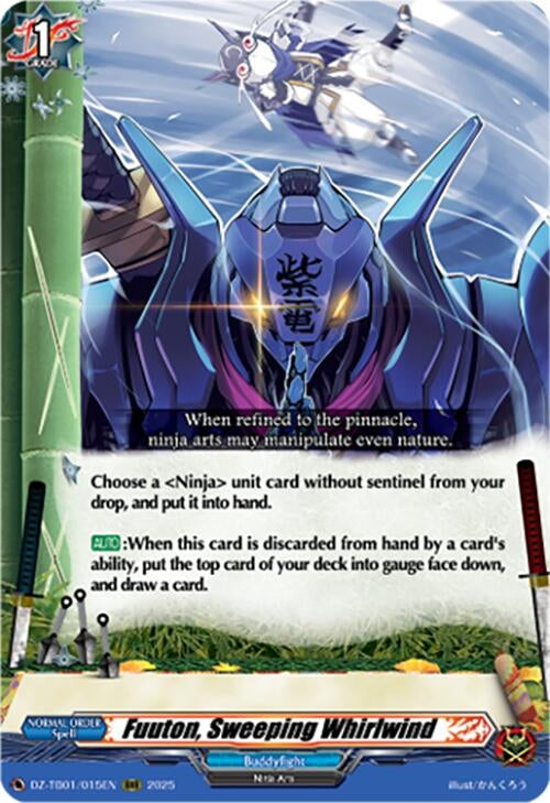 Image for Fuuton, Sweeping Whirlwind (DZ-TB01/015EN) - Cardfight Vanguard