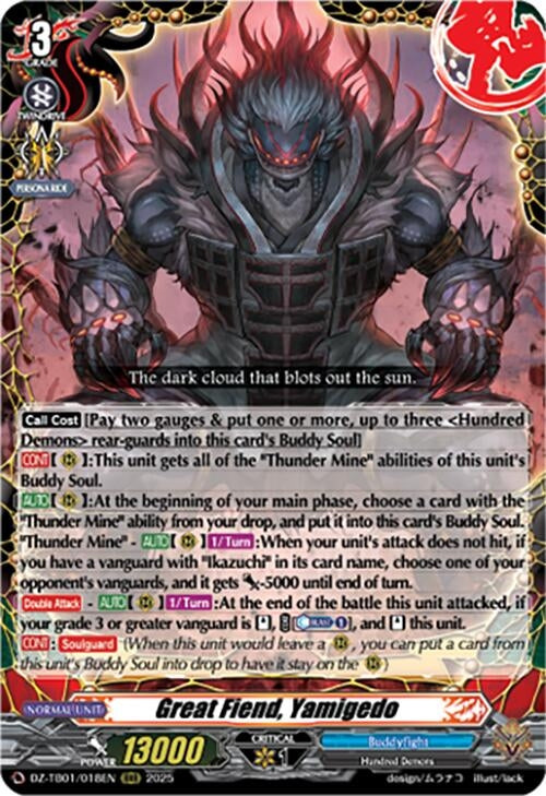 Image for Great Fiend, Yamigedo (DZ-TB01/018EN) - Cardfight Vanguard