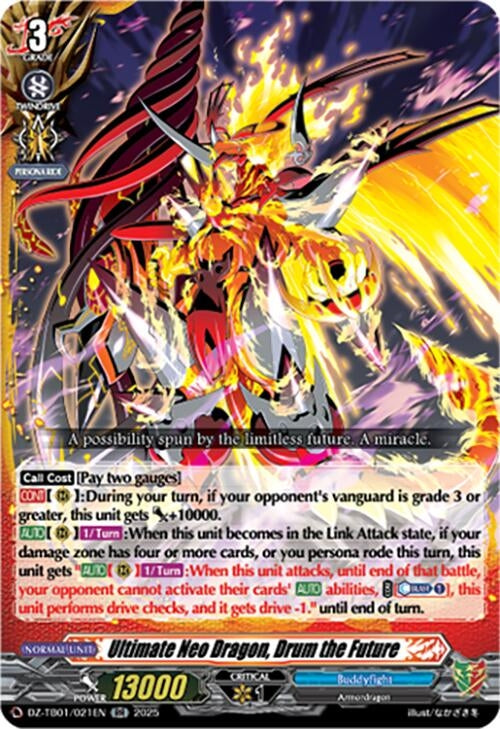 Image for Ultimate Neo Dragon, Drum the Future (DZ-TB01/021EN) - Cardfight Vanguard