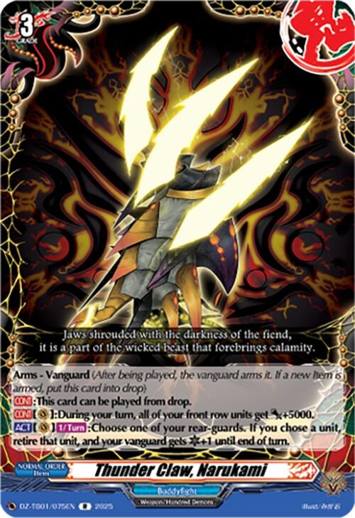 Image for Thunder Claw, Narukami (DZ-TB01/075EN) - Cardfight Vanguard