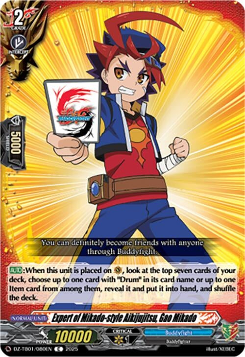 Image for Expert of Mikado-style Aikijujitsu, Gao Mikado (DZ-TB01/080EN) - Cardfight Vanguard