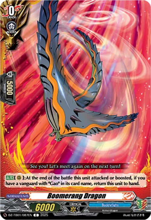 Image for Boomerang Dragon (DZ-TB01/087EN) - Cardfight Vanguard