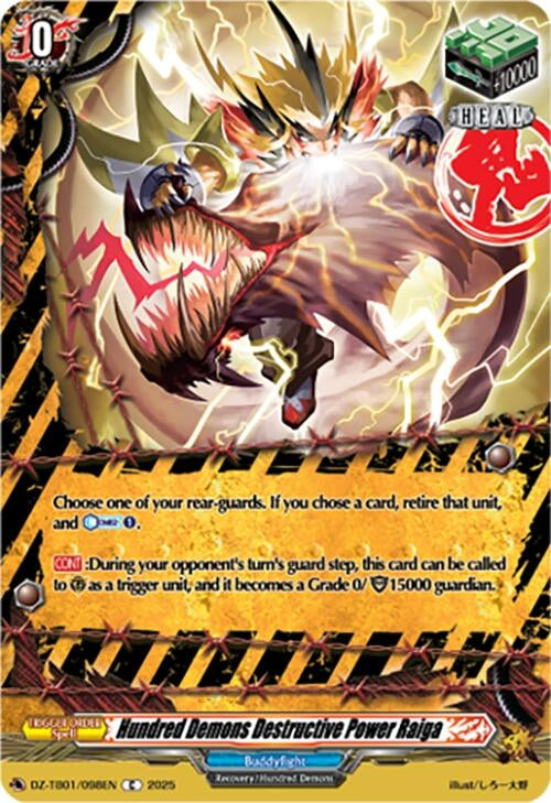Image for Hundred Demons Destructive Power Raiga (DZ-TB01/098EN) - Cardfight Vanguard