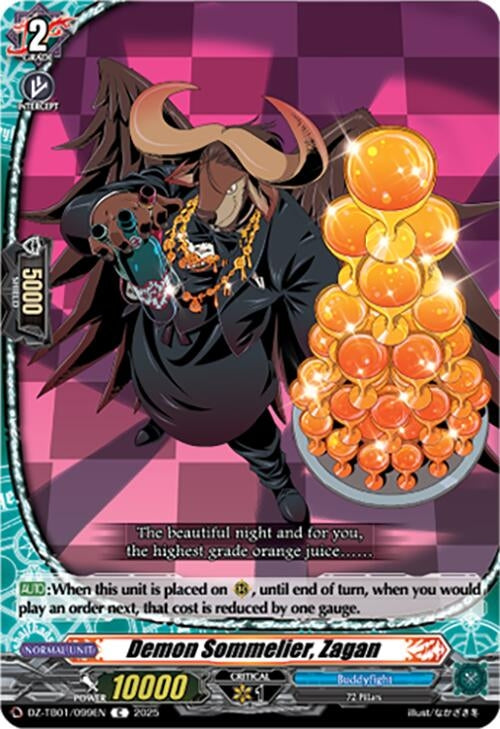 Image for Demon Sommelier, Zagan (DZ-TB01/099EN) - Cardfight Vanguard