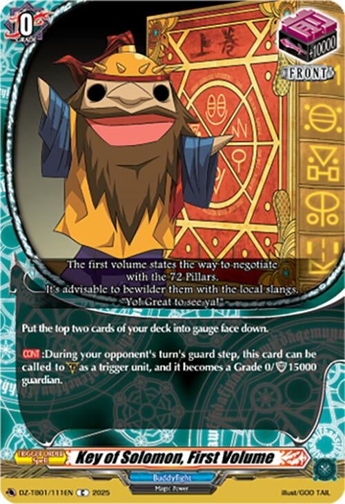 Image for Key of Solomon, First Volume (DZ-TB01/111EN) - Cardfight Vanguard