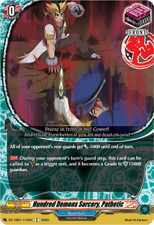 Image for Hundred Demons Sorcery, Pathetic (DZ-TB01/112EN) - Cardfight Vanguard