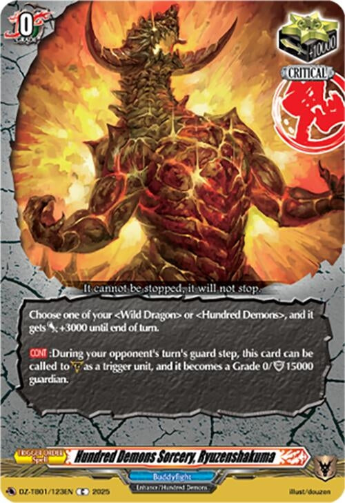 Image for Hundred Demons Sorcery, Ryuzenshakuma (DZ-TB01/123EN) - Cardfight Vanguard