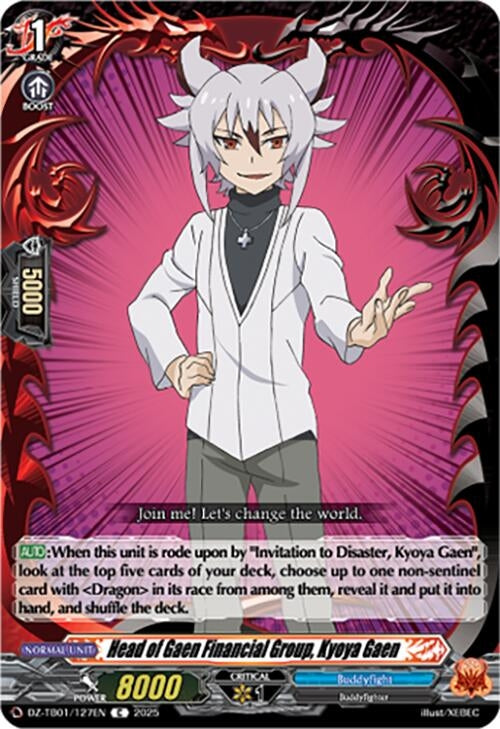 Image for Head of Gaen Financial Group, Kyoya Gaen (DZ-TB01/127EN) - Cardfight Vanguard