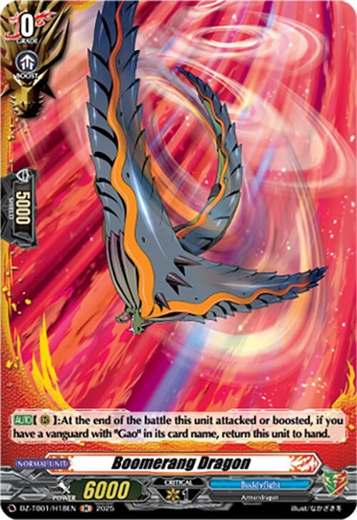 Image for Boomerang Dragon (H) (DZ-TB01/H18EN) - Cardfight Vanguard