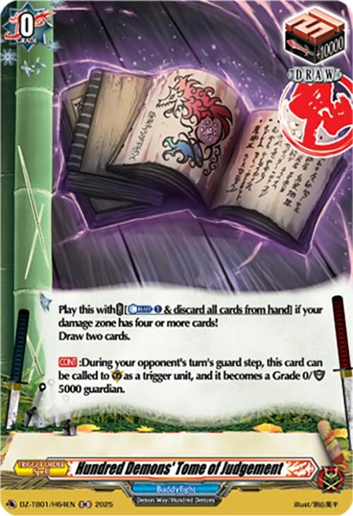 Image for Hundred Demons' Tome of Judgement (H) (DZ-TB01/H64EN) - Cardfight Vanguard