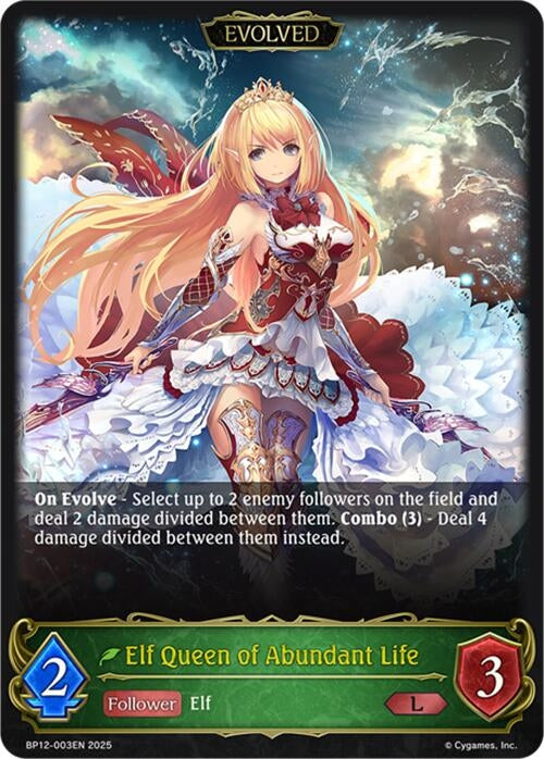 Image for Elf Queen of Abundant Life (Evolved) (BP12-003EN) - Shadowverse: Evolve
