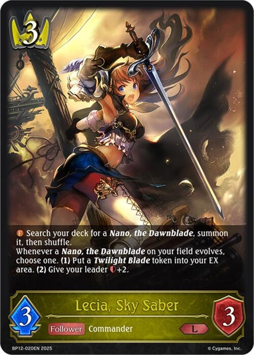 Image for Lecia, Sky Saber (BP12-020EN) - Shadowverse: Evolve