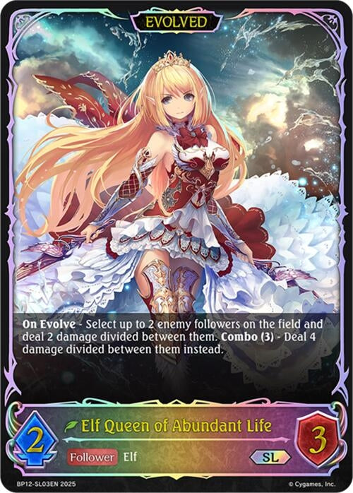 Image for Elf Queen of Abundant Life (Evolved) (SL) (BP12-SL03EN) - Shadowverse: Evolve