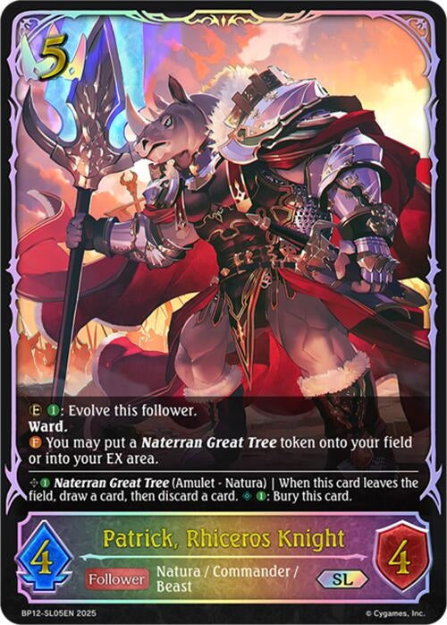 Image for Patrick, Rhiceros Knight (SL) (BP12-SL05EN) - Shadowverse: Evolve