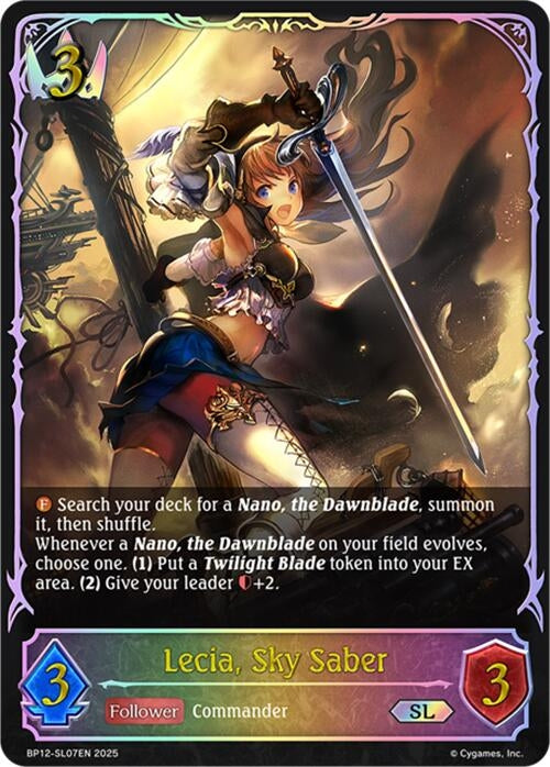 Image for Lecia, Sky Saber (SL) (BP12-SL07EN) - Shadowverse: Evolve