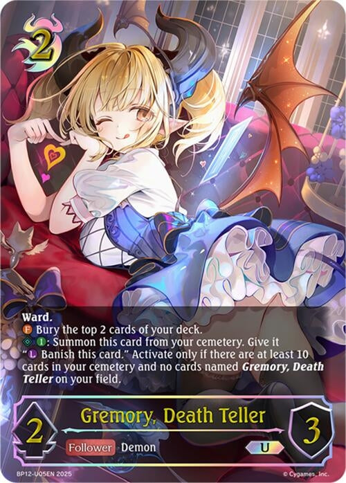 Image for Gremory, Death Teller (U) (BP12-U05EN) - Shadowverse: Evolve