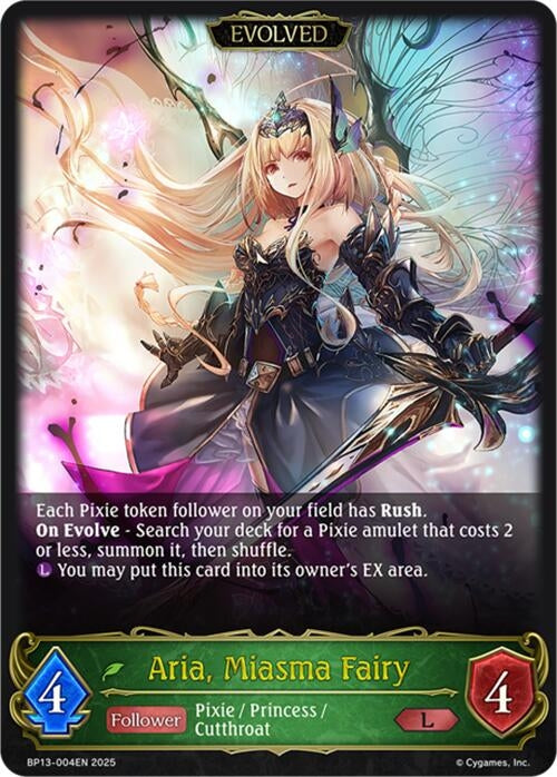Image for Aria, Miasma Fairy (Evolved) (BP13-004EN) - Shadowverse: Evolve