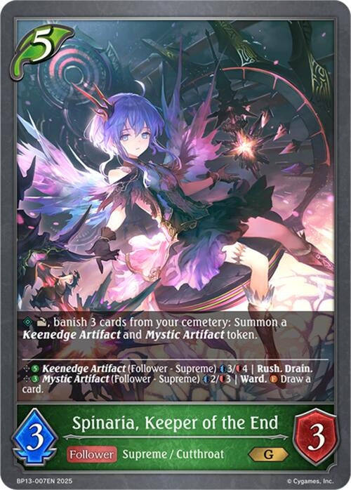 Image for Spinaria, Keeper of the End (BP13-007EN) - Shadowverse: Evolve