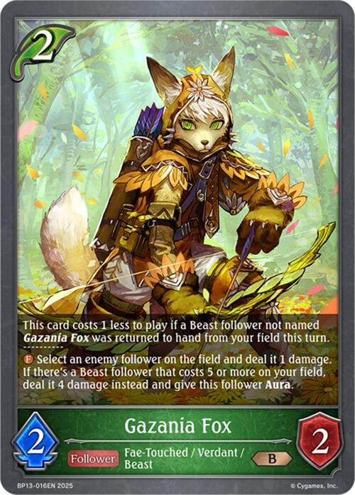 Image for Gazania Fox (BP13-016EN) - Shadowverse: Evolve
