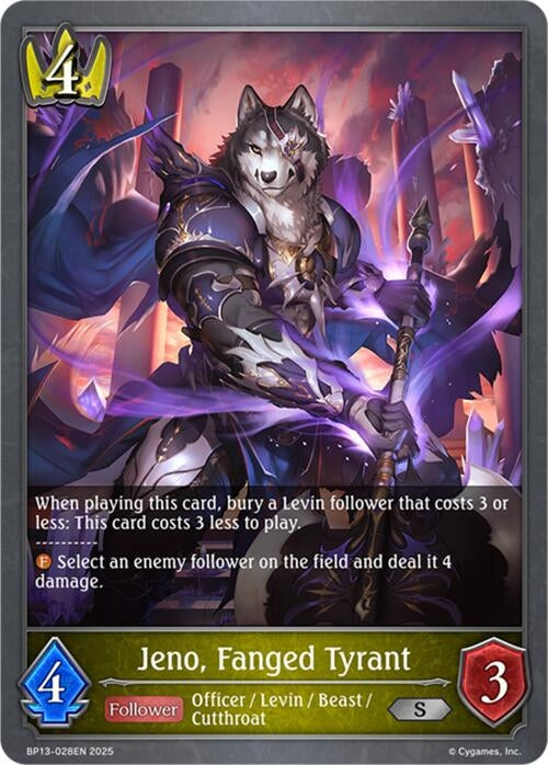 Image for Jeno, Fanged Tyrant (BP13-028EN) - Shadowverse: Evolve