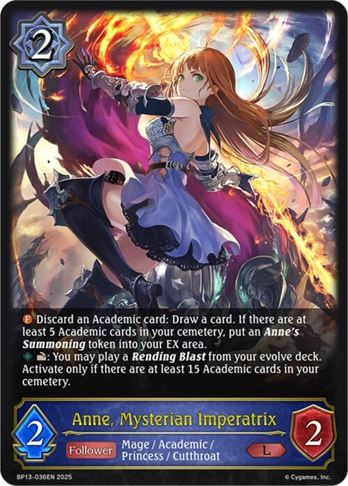Image for Anne, Mysterian Imperatrix (BP13-036EN) - Shadowverse: Evolve