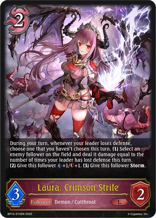 Image for Laura, Crimson Strife (BP13-073EN) - Shadowverse: Evolve