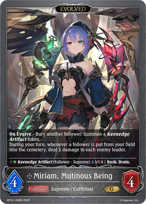 Image for Miriam, Mutinous Being (Evolved) (BP13-109EN) - Shadowverse: Evolve