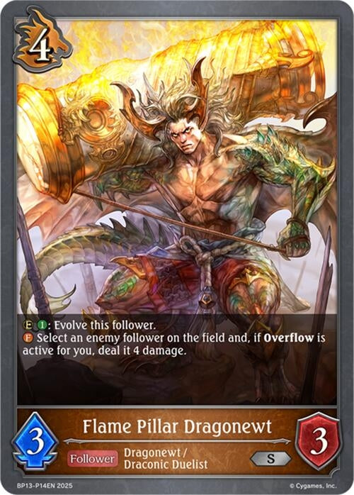 Image for Flame Pillar Dragonewt - P14 (Foil) (BP13-P14EN) - Shadowverse: Evolve