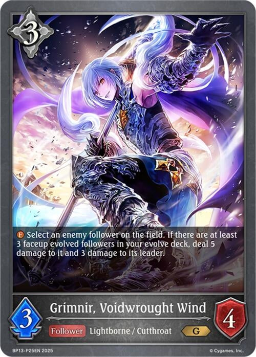 Image for Grimnir, Voidwrought Wind - P25 (Foil) (BP13-P25EN) - Shadowverse: Evolve